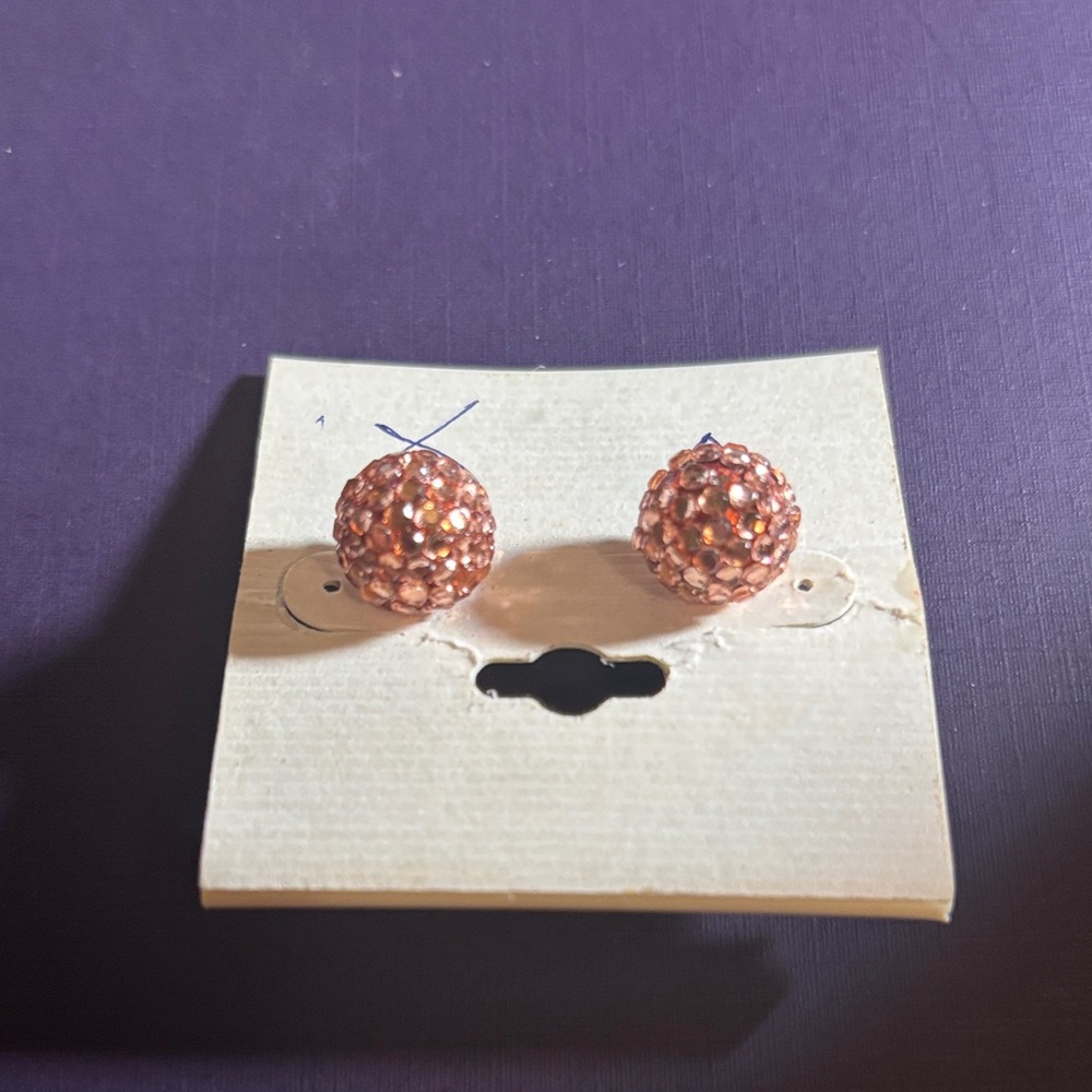 Elegant Pink Stud Earrings